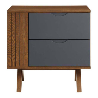 Dylan Nightstand In Walnut Grey