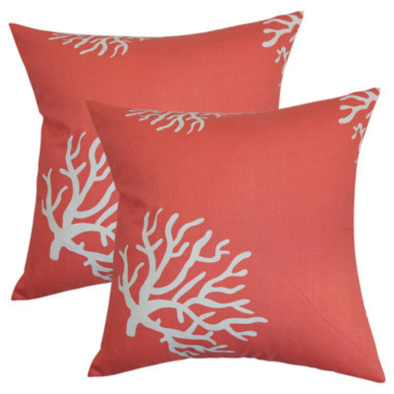 Feather Reversible Throw Pillow