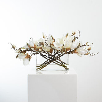 Magnolia Silk Magnolia Arrangement in Vase