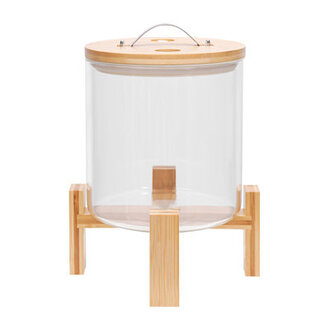 Jerseyville Glass Rice Dispenser Storage Container with Stand and Lid