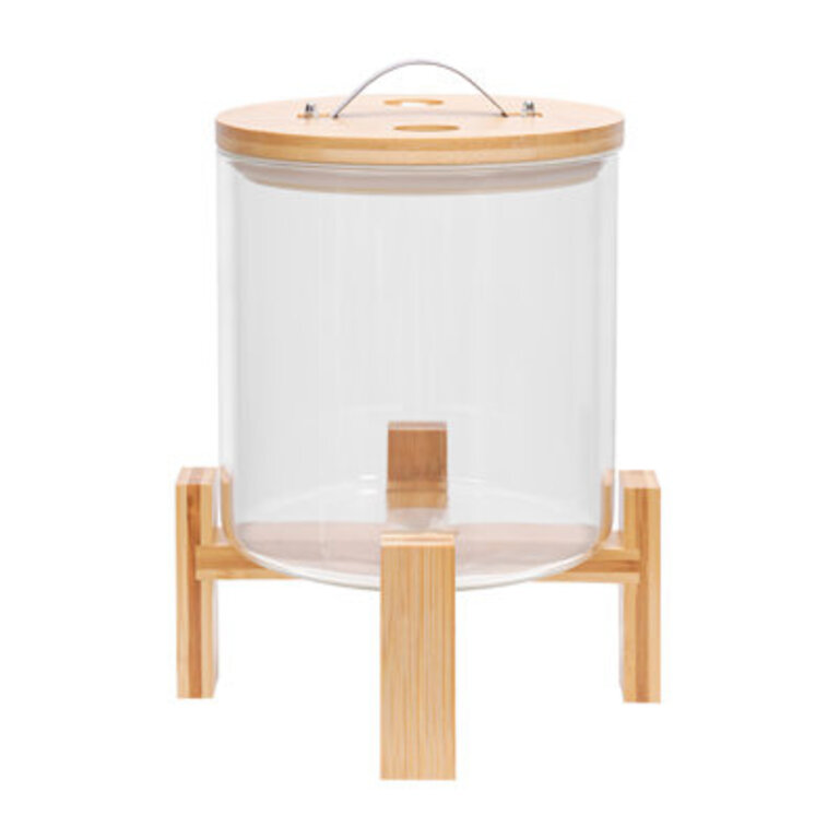 Jerseyville Glass Rice Dispenser Storage Container with Stand and Lid