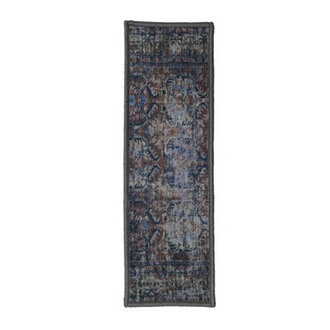 Custom Size Canvas Back Washable Oriental Mahal Design Stair Tread by Inches