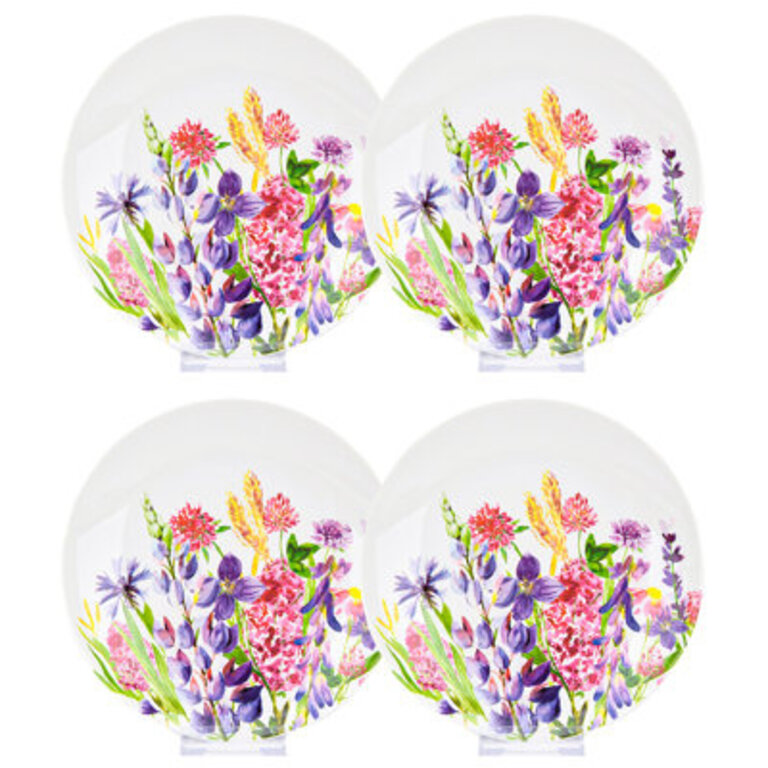 Summer Aquarelle Fine China Porcelain Dessert Plate