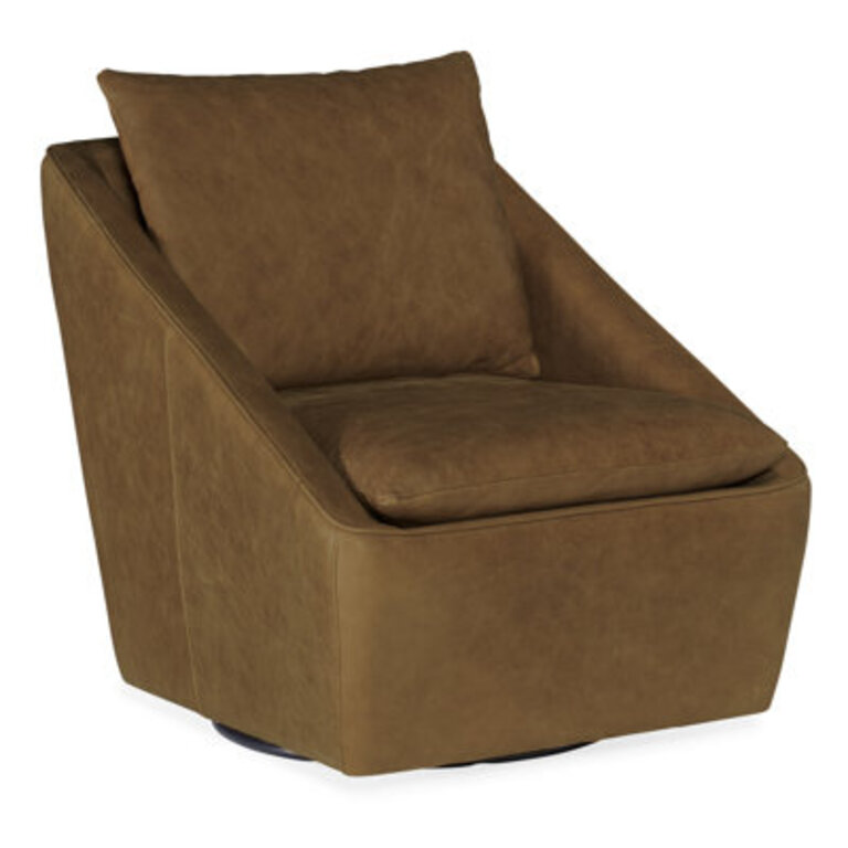 CC Leather Swivel Club Chair
