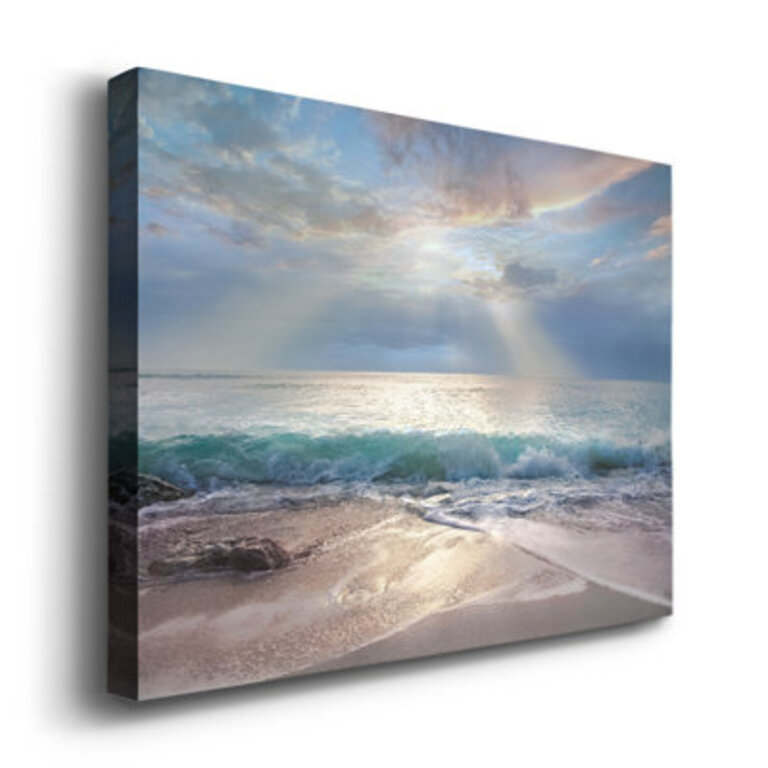 Aqua Blue Morning Premium Gallery Wrapped Canvas - Ready To Hang
