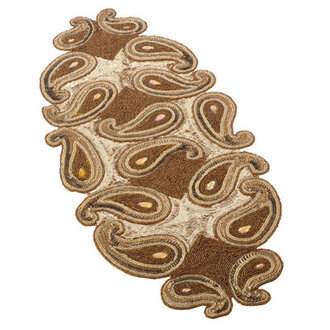 Beaded Paisley Motif Table Runner