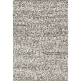 Zekia Handmade Flatweave Wool Silver GreyWhite Area Rug