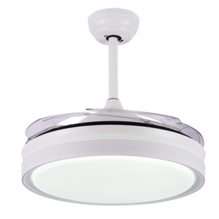 Aadvik 42 Modern Ceiling Fan with LED Lights and Remote 6 Speed Reversible Bladeless Fan