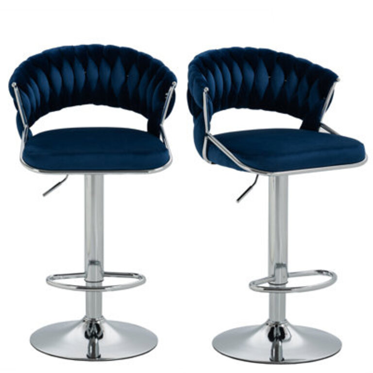 Christal Swivel Upholstered Adjustable Height Counter Stool