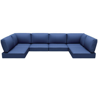 Outdoor Cushions Set Of 14 For 7 Pieces Sectional Rattan Conversation SetsOutdoor Furniture Replacement Cushions For Patio Furniture4-INCH Replacement Sofa Cushions