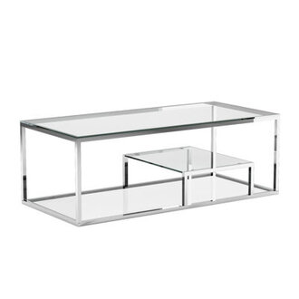 Cayla Glass Top Coffee Table