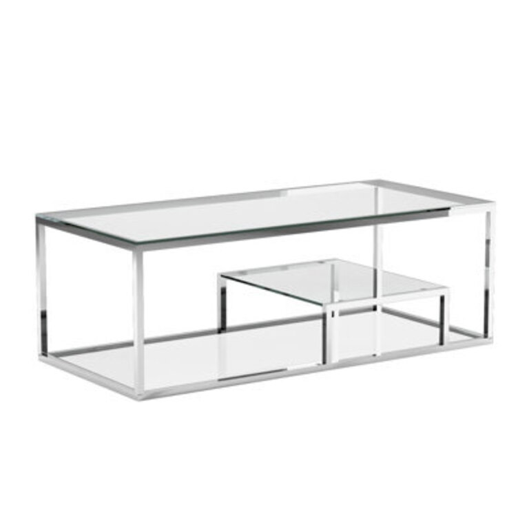 Cayla Glass Top Coffee Table