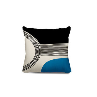 Cassie Abstract Spun Polyester IndoorOutdoor Reversible Throw Pillow