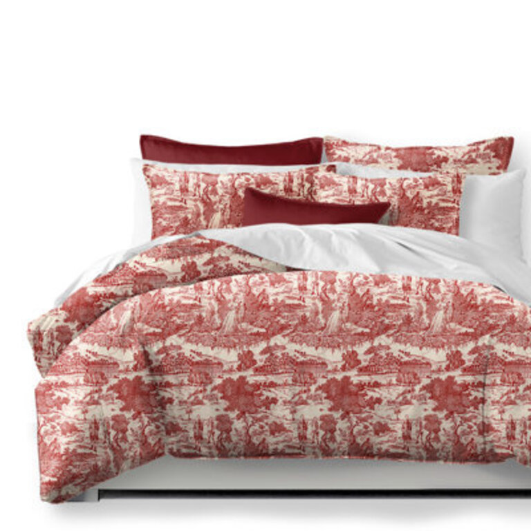 Eloise Barn RedBeige Comforter Set