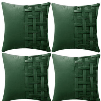 Velvet Bold Cross Pre-Decorated Velvet Pillow Cover