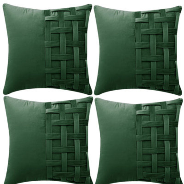 Velvet Bold Cross Pre-Decorated Velvet Pillow Cover