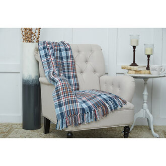 Lawson Lake Plaid Throw Blanket