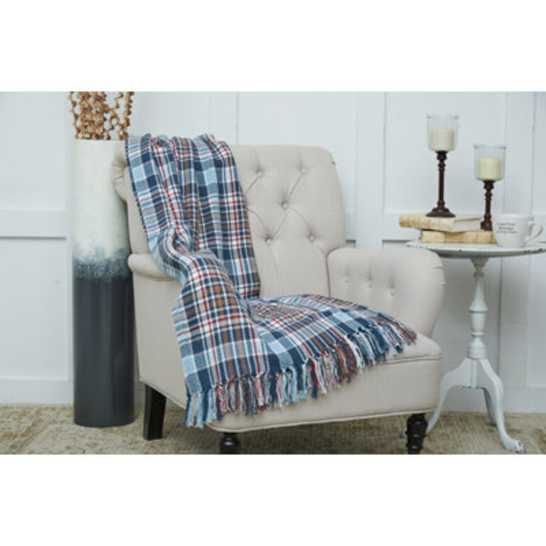 Lawson Lake Plaid Throw Blanket