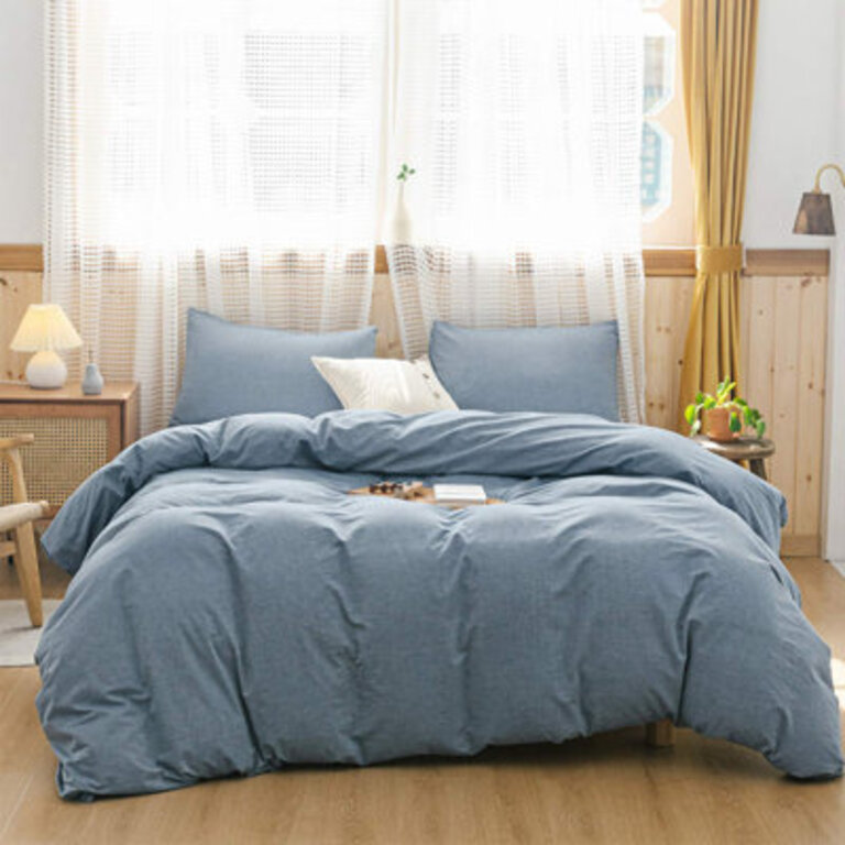 Coll Standard Cotton Reversible 3 Piece Duvet Cover Set