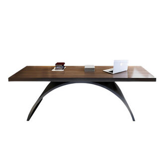 Solid Wood Desk Work Table Creative Curved Feet Desk