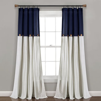 Cotton Blend Sheer Curtain Single Panel
