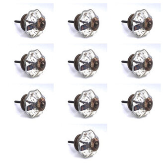 Antique Mercury Glass Knobs - Pack Of 10