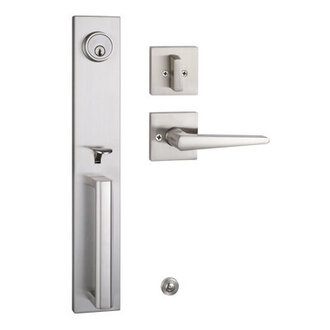 Handleset with Cylinder Deadbolt and Door and Rosette