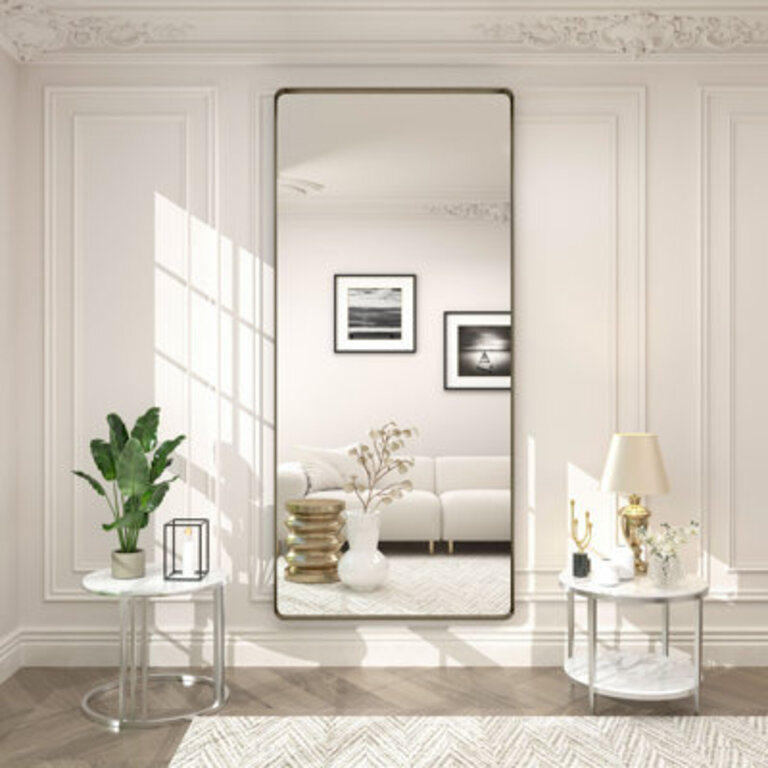 Aevar High-Strength Tempered Glass and Aluminum Alloy Framed French Cleat Mounted Wall Decor Bathroom Vanity Mirror with 5-Year Warranty