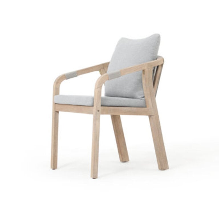 Marinee Acacia Wood Outdoor Dining Chair With Cushions