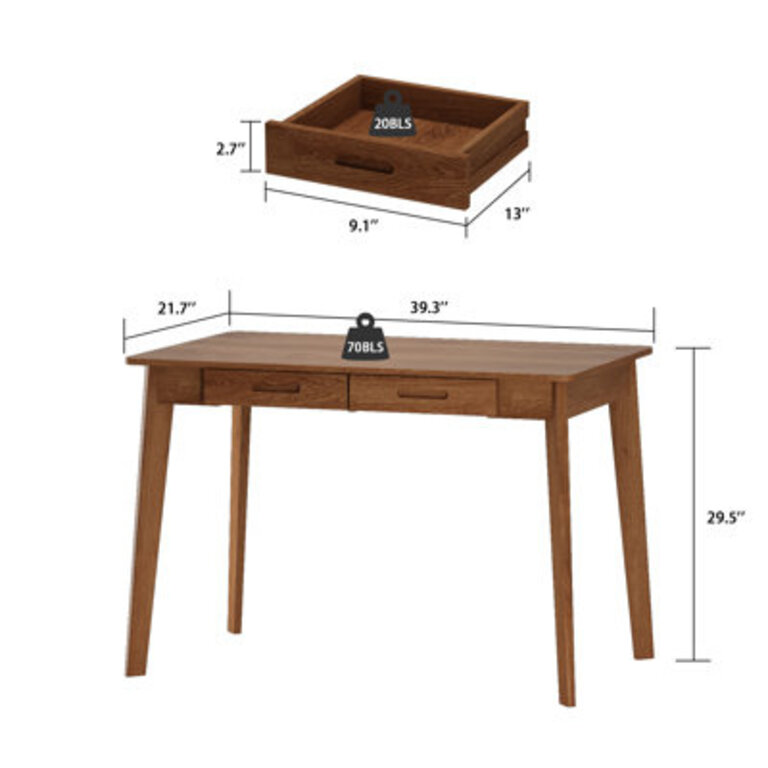 Caidence Solid Wood Desk