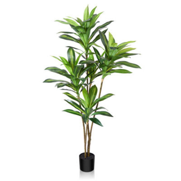 Adcock Artificial Dracaena Tree in Pot Faux Dracaena Plant Fake Tree for Home Decor