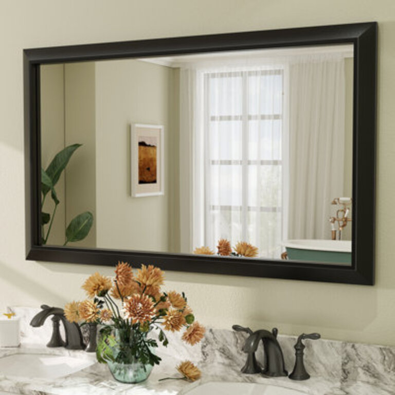 Amara High-strength Tempered Glass and Aluminum Alloy Framed Wall Mirror