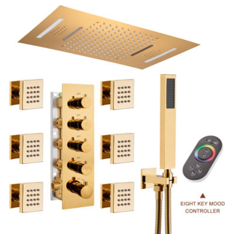 AquaRhapsody Luxury Complete Shower System with Bluetooth Music and LED