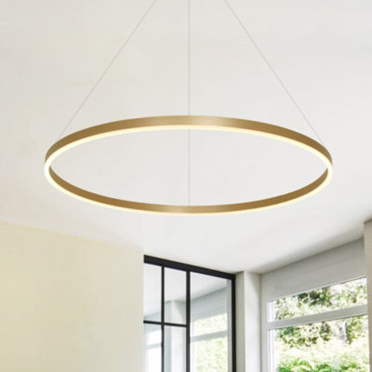 Stockham 1-Light Unique Geometric Chandelier Round Circle LED Kitchen Island Pendant