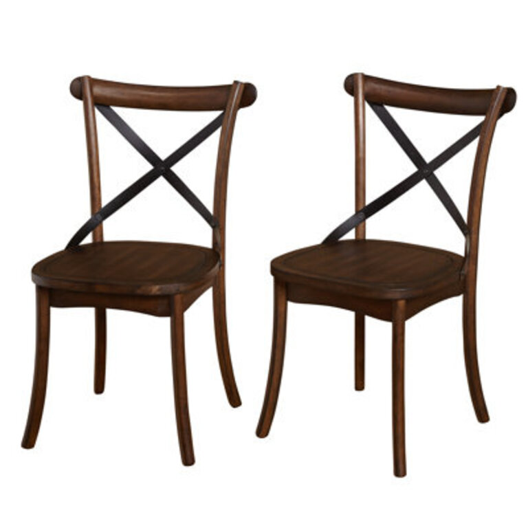 Cramlington Solid Wood Cross Back Side Chair