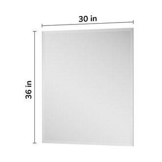 Janica Rectangular Beveled Frameless Bathroom Vanity Mirror Decorative Wall Accent Mirror