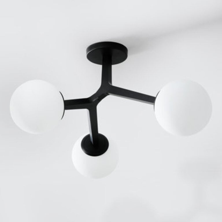 Janto 3-Light Glass Semi Flush Mount