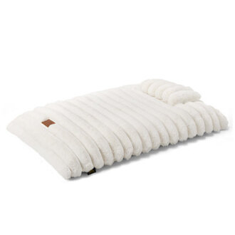 TOWN  COUNTRY LUXE CuddleTown Ribbed Bubble Stripe Pillow Crate Mat Pet Bed for Dogs