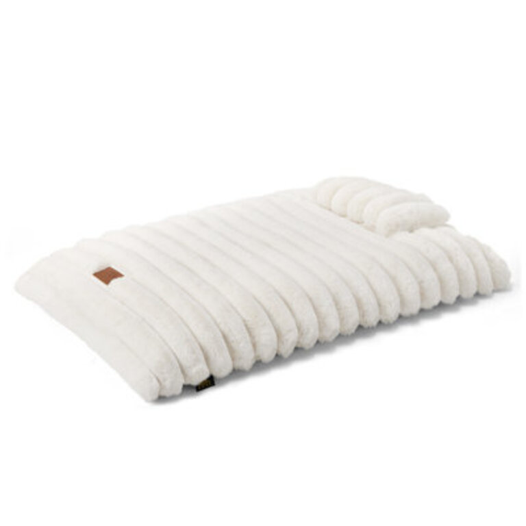 TOWN  COUNTRY LUXE CuddleTown Ribbed Bubble Stripe Pillow Crate Mat Pet Bed for Dogs