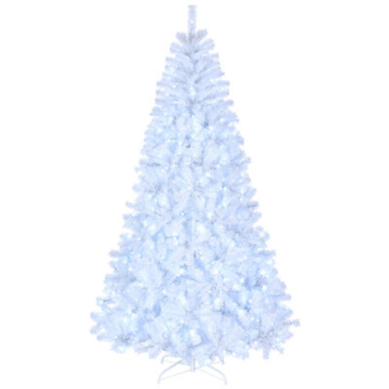 7Ft PVC Material 500 Lights Cool Colour 8 Modes Christmas Tree White