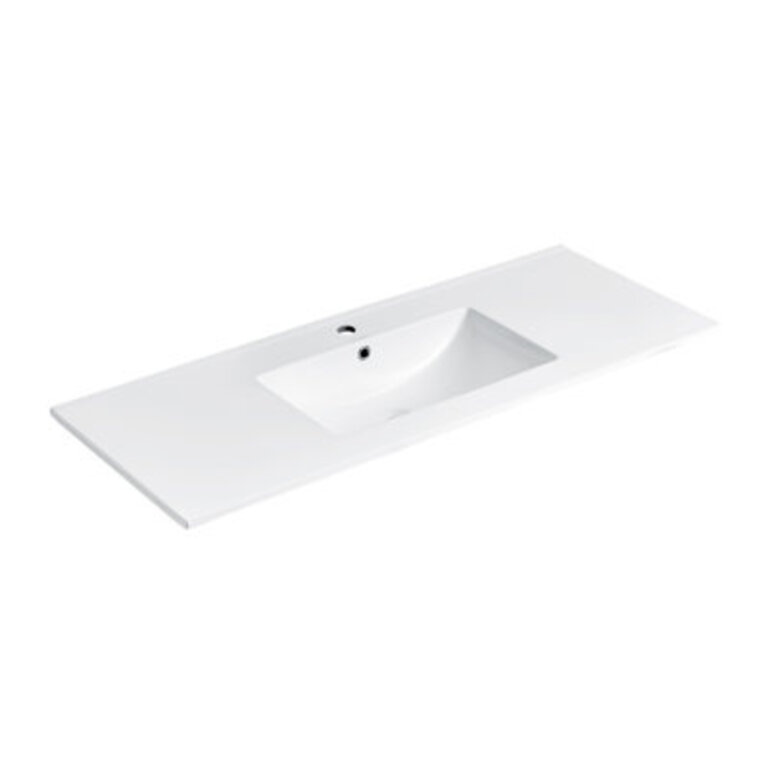 4756 Single Bathroom Vanity Top in Glossy White with Sink