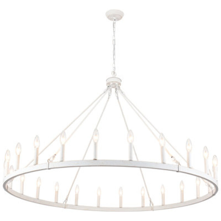 Yeraldine 24 - Light Dimmable Wagon Wheel Chandelier