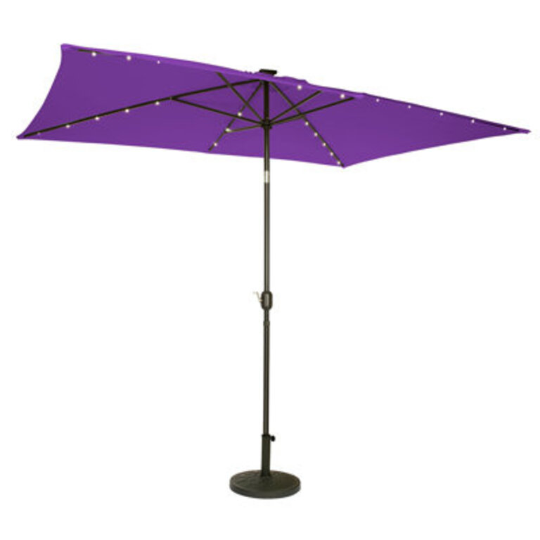 Lorain 120 x 79 Rectangular Lighted Market Umbrella
