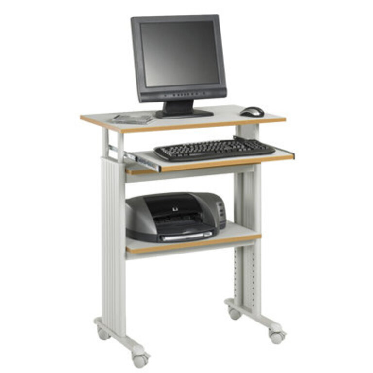 MUV Adjustable Stand-Up Workstation AV Cart