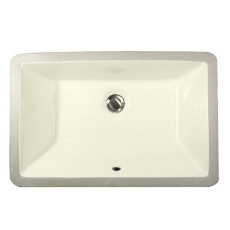 Nantucket Sinks Great Point 1375 Vitreous China Rectangular Bathroom Sink with Overflow