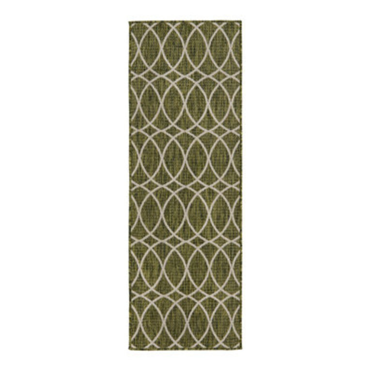 Geometric Area Rug in Green
