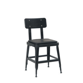Metal Side Chair in Black