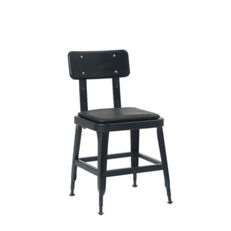Metal Side Chair in Black