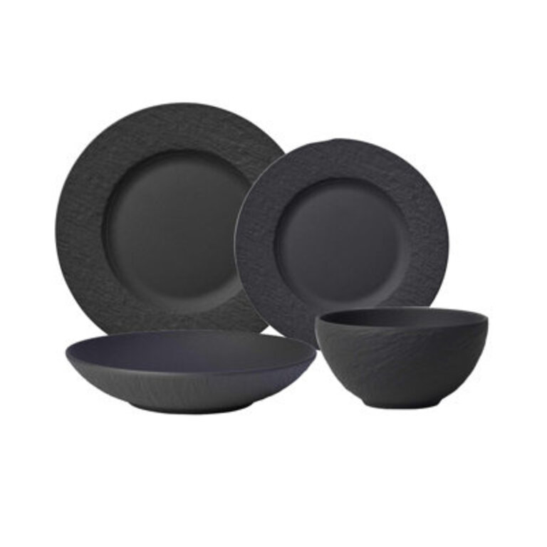 Villeroy  Boch Manufacture 4-Piece Place Setting Plates  Bowls Premium Porcelain