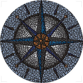 Laakea Compass 29 Decorative Pool Mat - Pool Art